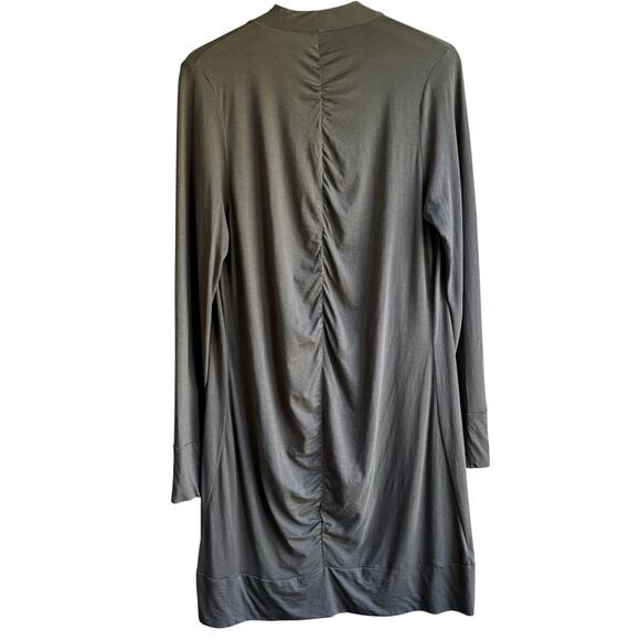 INDIGENOUS 100% Organic Cotton Cardigan Longline Open Front Ruching Lagenlook M - Picture 9 of 11
